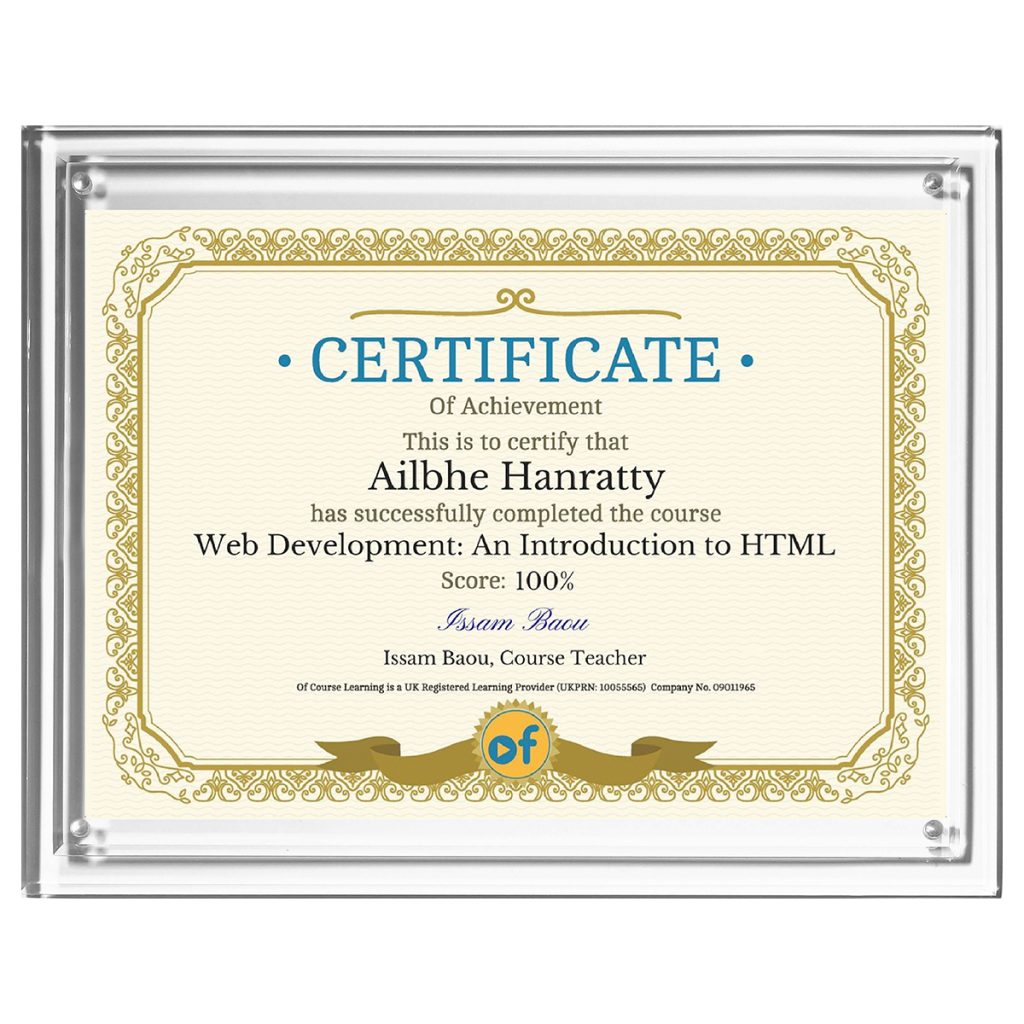 Certificate Holders