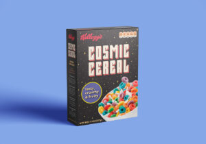 Blue Cereal Box